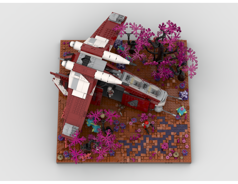 Gunship Diorama - Display For Set 75354 Coruscant Guard Gunship