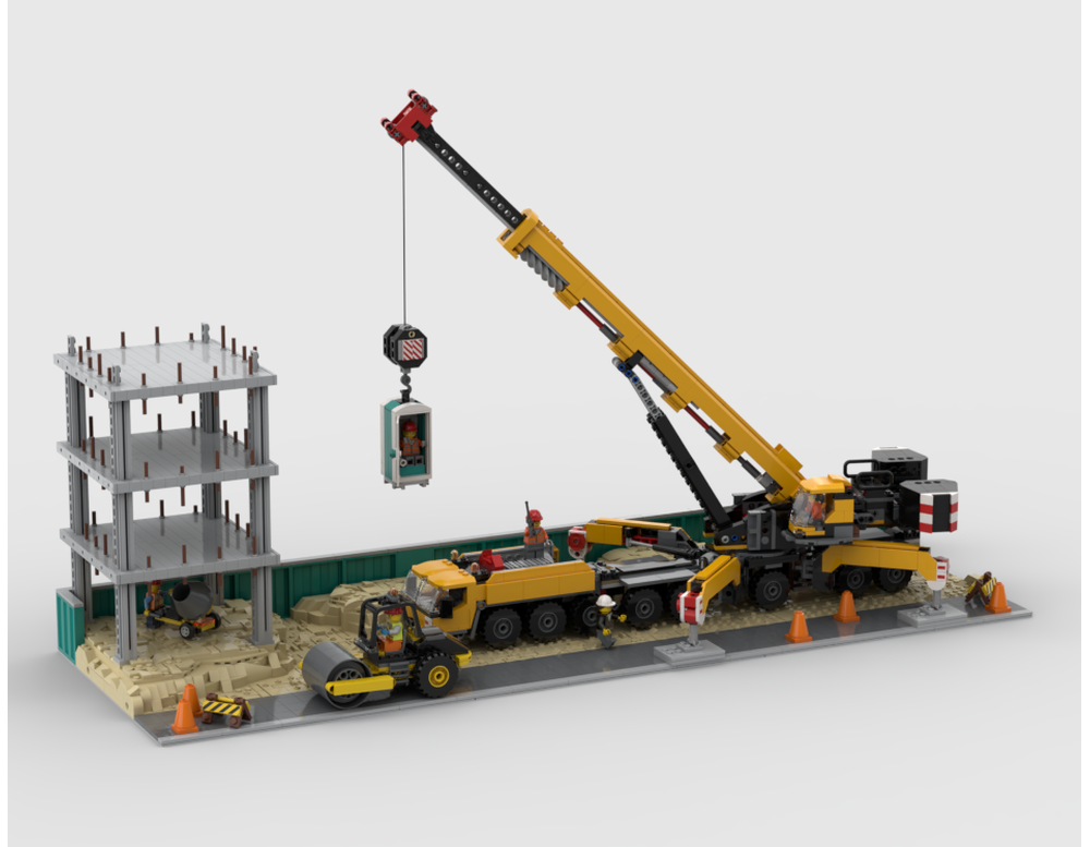 Modular Construction Site - Display For Sets: 60409 + 60401 + 952403