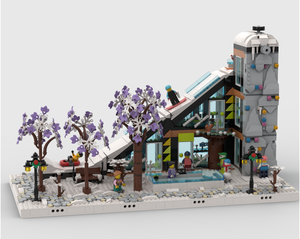 Winter Village - Display For Set 60366 - Ski And Climbing Center