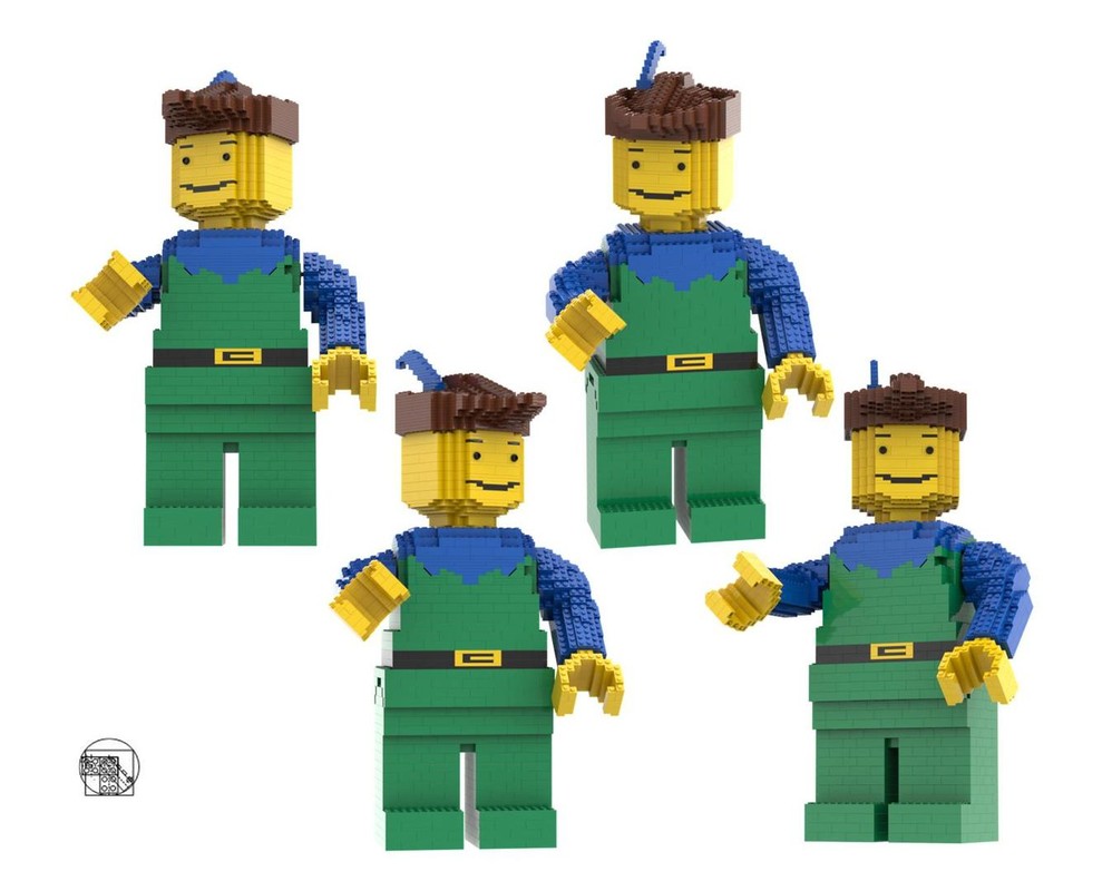 Maxi Figure Classic Forestman, Brown Hat, Blue Plume And Blue-Green Torso, Blue Arm
