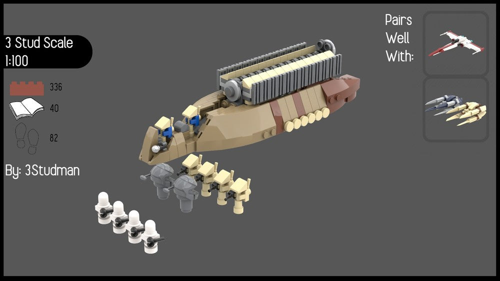 3 Stud Scale Platoon Attack Craft