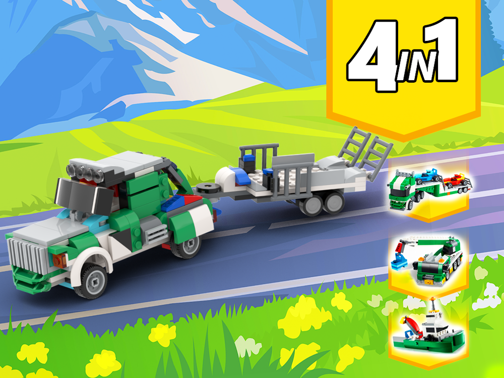 31113 Mini Truck With Cart Alternative Build – MOCBoxing®