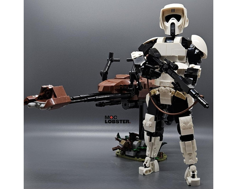Scout Trooper And 74-Z Bike