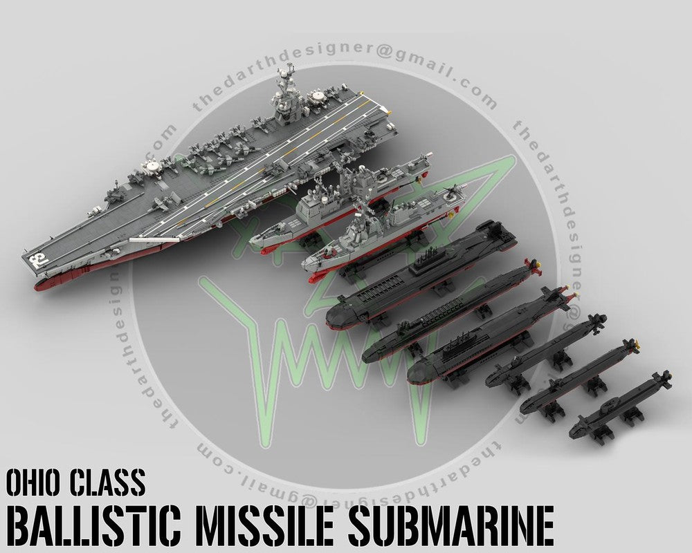 OHIO CLASS | Nuclear Ballistic Submarine | SSBN - 1:300 Scale