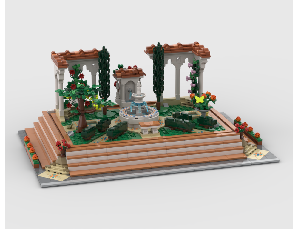 Modular Display For Set 10359 - Fountain Garden