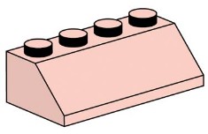 2 x 4 Roof Tile Sand Red