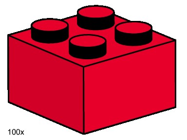 2 x 2 Red Bricks