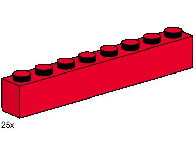 1 x 8 Red Bricks