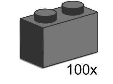 1 x 2 Brick Dark Gray