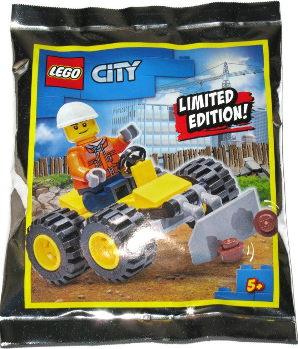 Construction Worker with Bulldozer foil pack #1