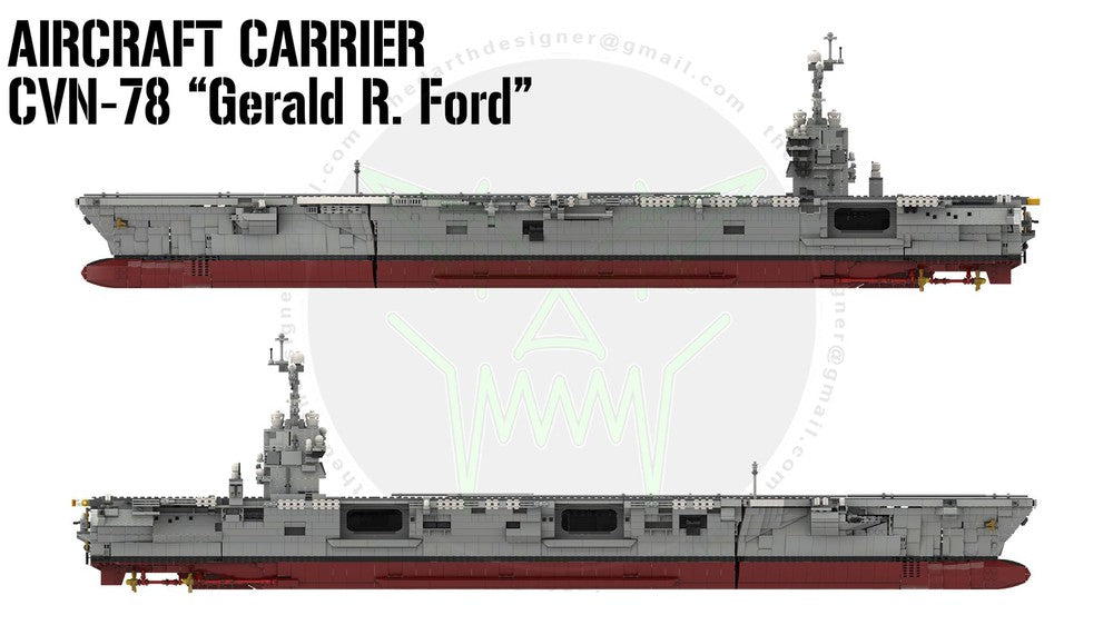 CVN-78 Gerald R. Ford | Aircraft Carrier - 1:300 Scale