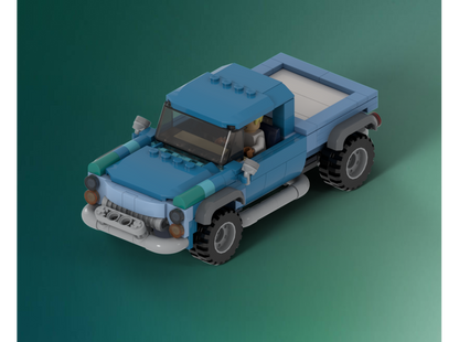 Monster Cars Pickup Truck – With Creature Under The Hood - 8-Stud