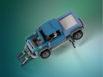 Monster Cars Pickup Truck – With Creature Under The Hood - 8-Stud