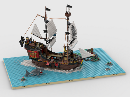 Pirates Diorama - Display For Set 31109 - Pirate Ship