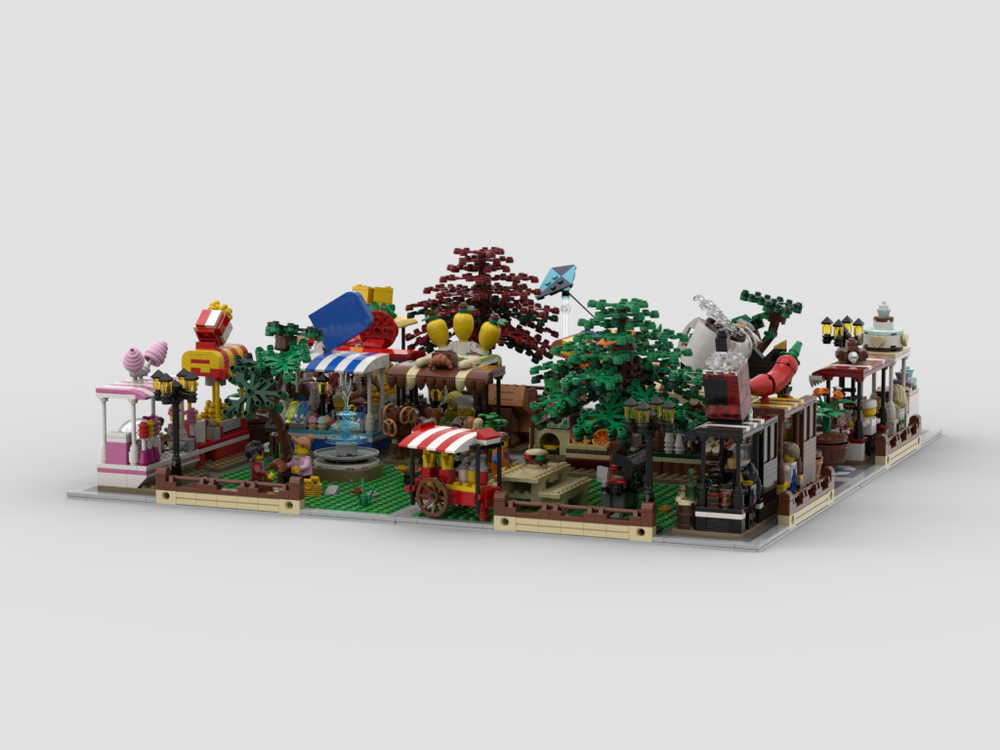 Modular Market - Display + 16 Stands MOCs
