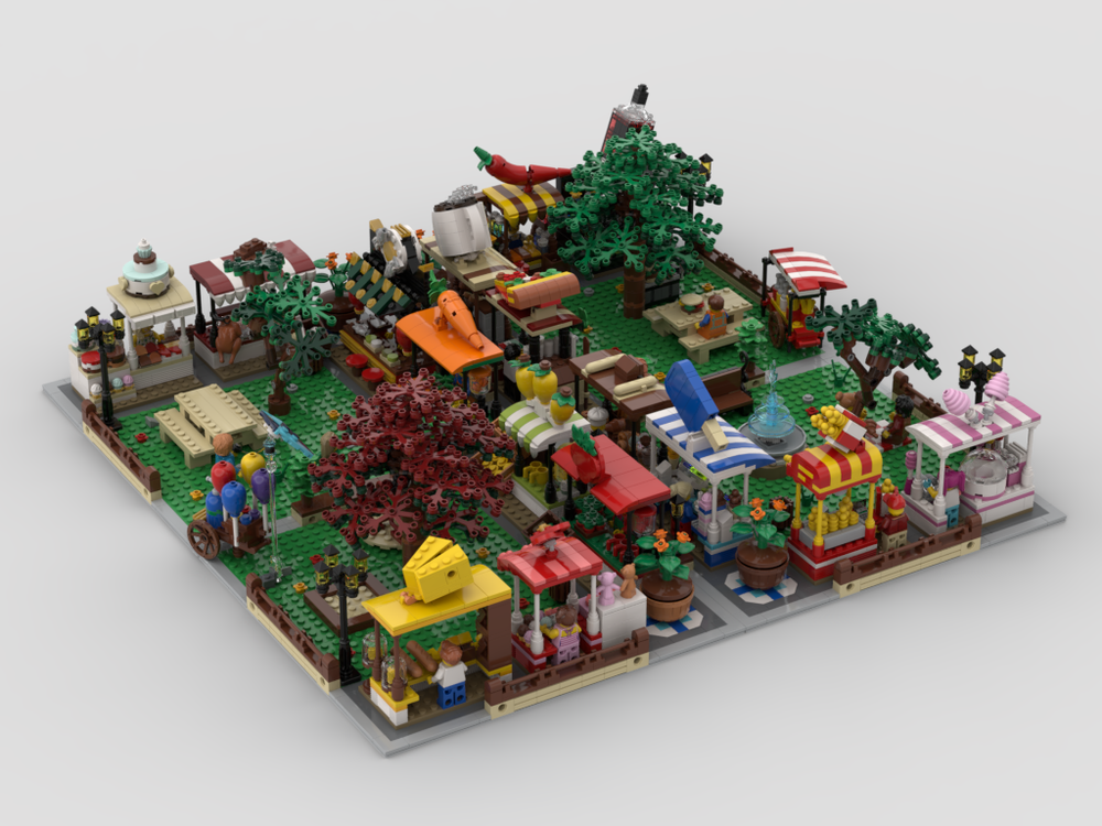 Modular Market - Display + 16 Stands MOCs