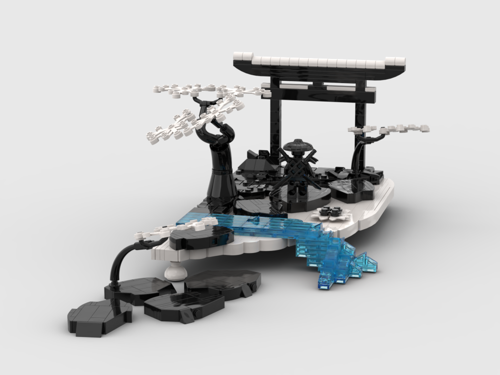 Samurai Diorama - Black & White