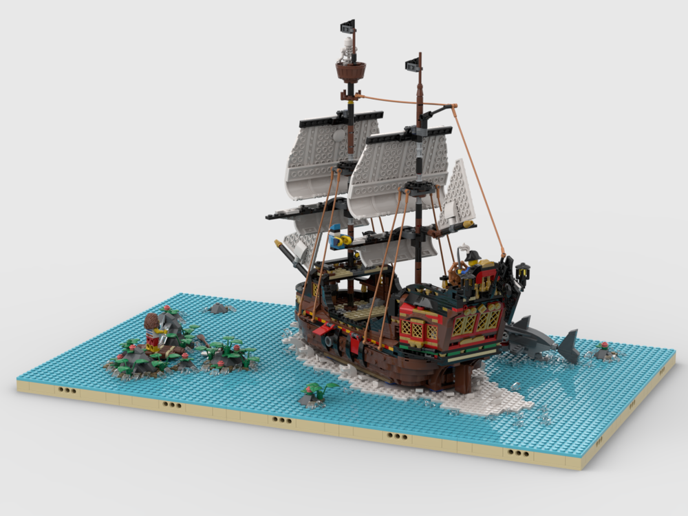 Pirates Diorama - Display For Set 31109 - Pirate Ship