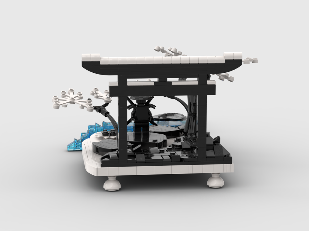 Samurai Diorama - Black & White