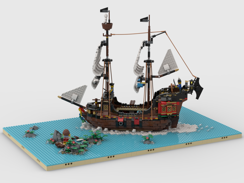 Pirates Diorama - Display For Set 31109 - Pirate Ship