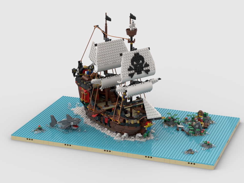 Pirates Diorama - Display For Set 31109 - Pirate Ship