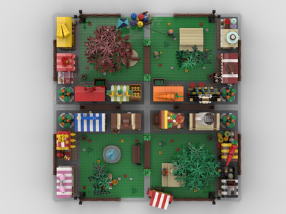 Modular Market - Display + 16 Stands MOCs