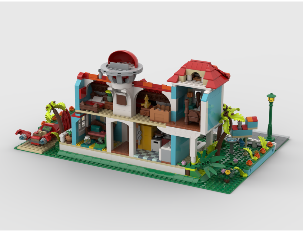 Display For Set 43268 - Lilo And Stitch Beach House
