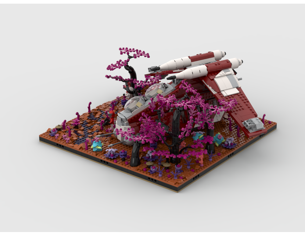 Gunship Diorama - Display For Set 75354 Coruscant Guard Gunship