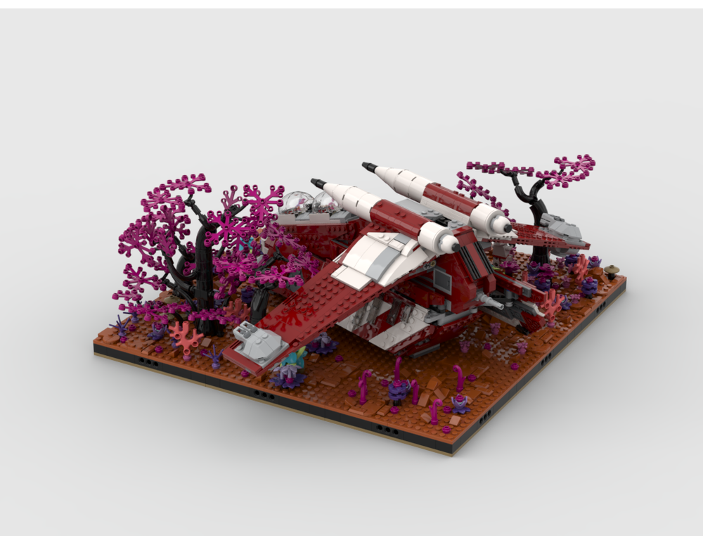 Gunship Diorama - Display For Set 75354 Coruscant Guard Gunship