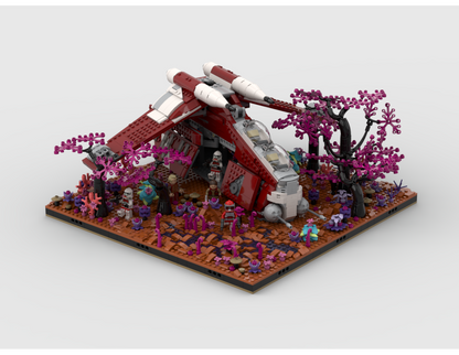 Gunship Diorama - Display For Set 75354 Coruscant Guard Gunship