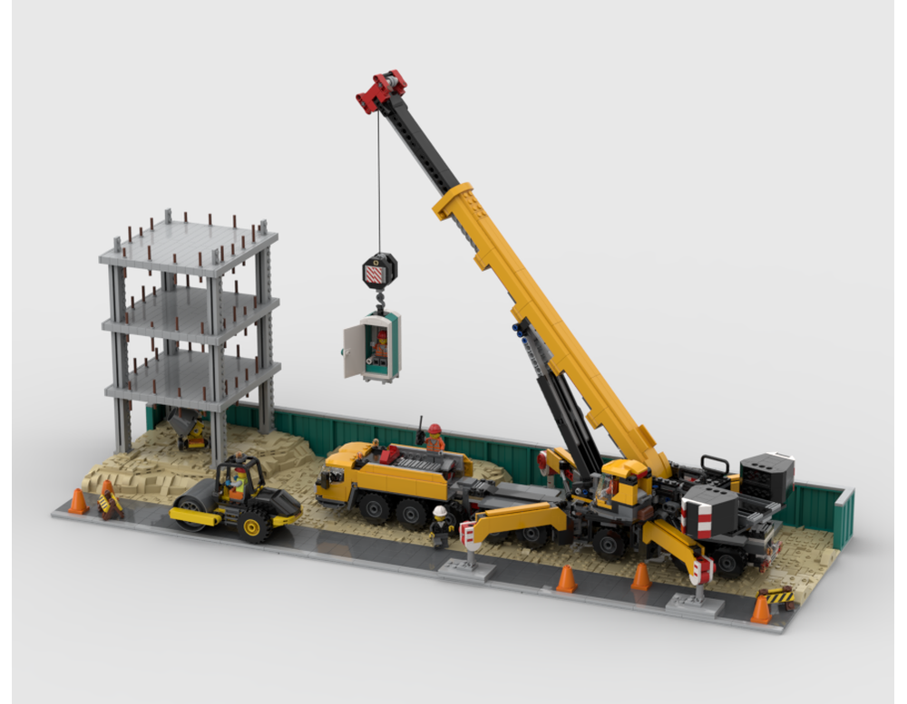Modular Construction Site - Display For Sets: 60409 + 60401 + 952403