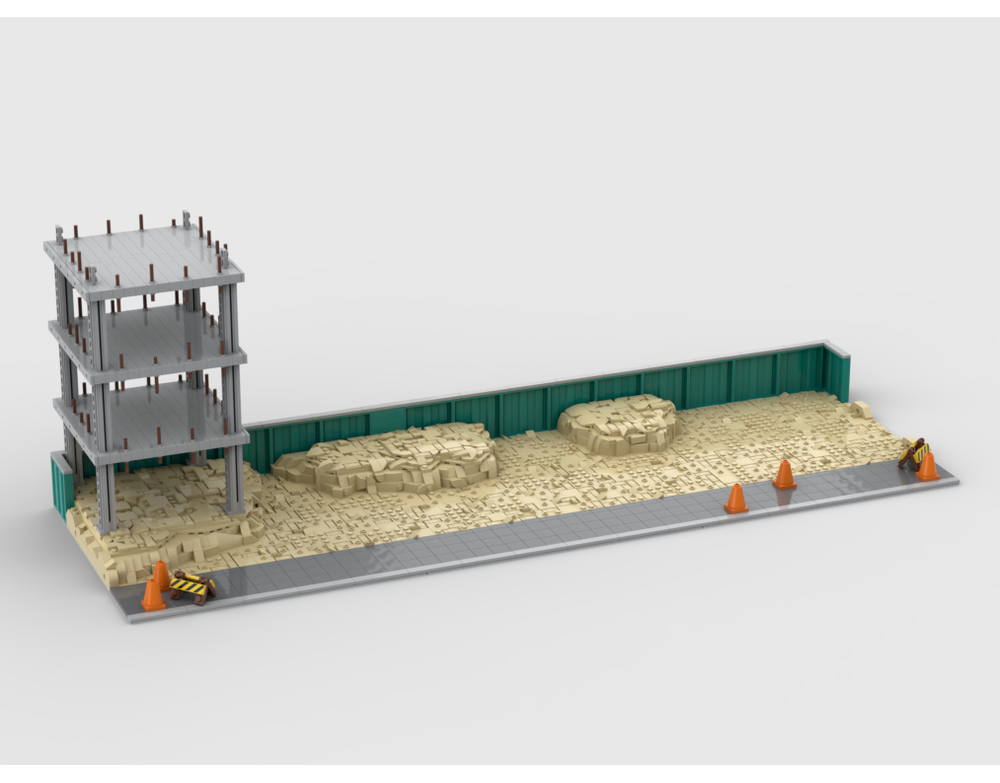 Modular Construction Site - Display For Sets: 60409 + 60401 + 952403