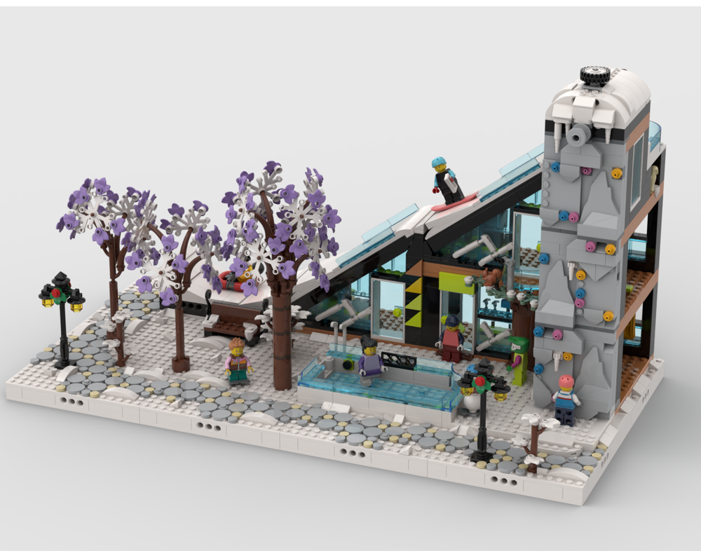 Winter Village - Display For Set 60366 - Ski And Climbing Center