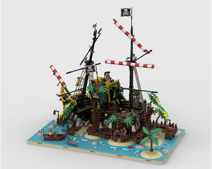 Pirates Diorama - Display For Set 21322 - Pirates Of Barracuda Bay