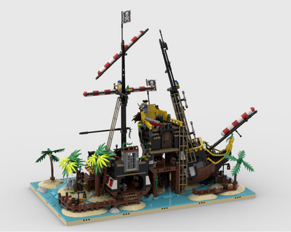 Pirates Diorama - Display For Set 21322 - Pirates Of Barracuda Bay