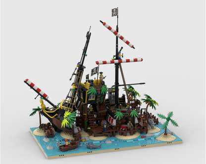 Pirates Diorama - Display For Set 21322 - Pirates Of Barracuda Bay