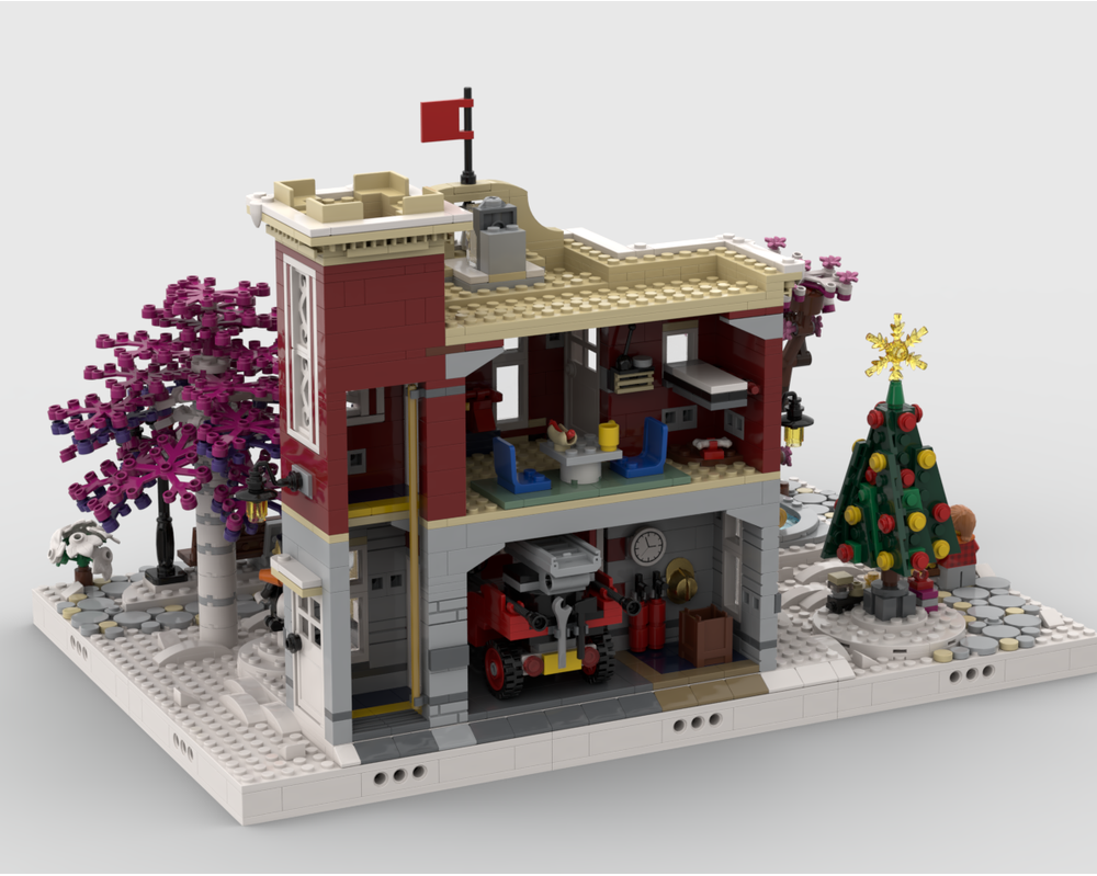 Winter Village - Display For Set 10263 - Fire Station