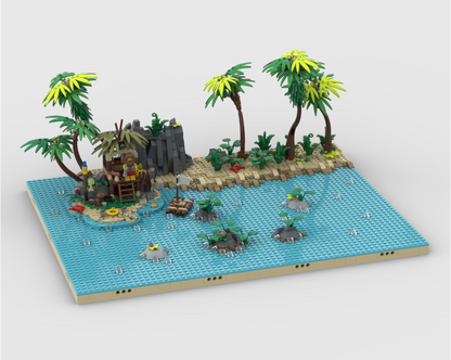 Pirates Diorama - Display For Set 40566-1 - Ray The Castaway