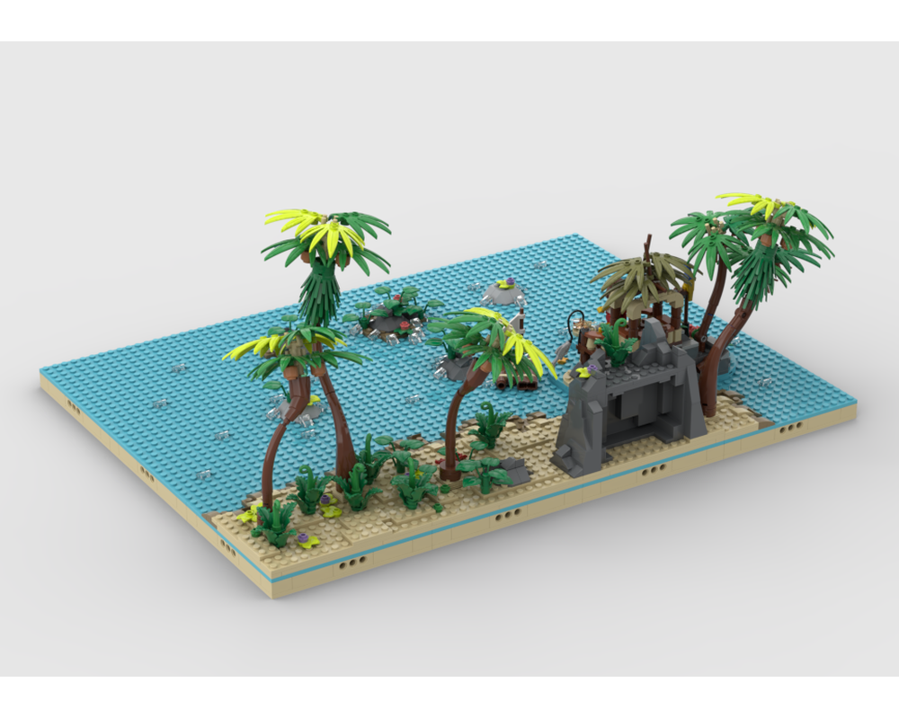 Pirates Diorama - Display For Set 40566-1 - Ray The Castaway