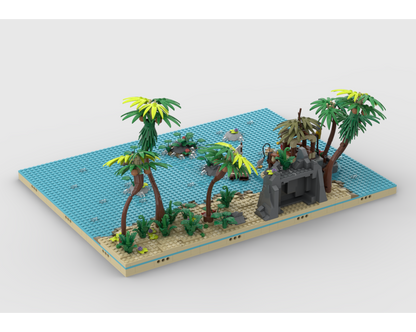 Pirates Diorama - Display For Set 40566-1 - Ray The Castaway