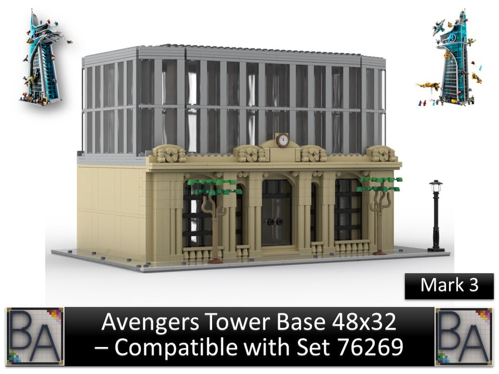 Avengers Tower Base 48X32 - Compatible With Set 76269 (Mark 3)