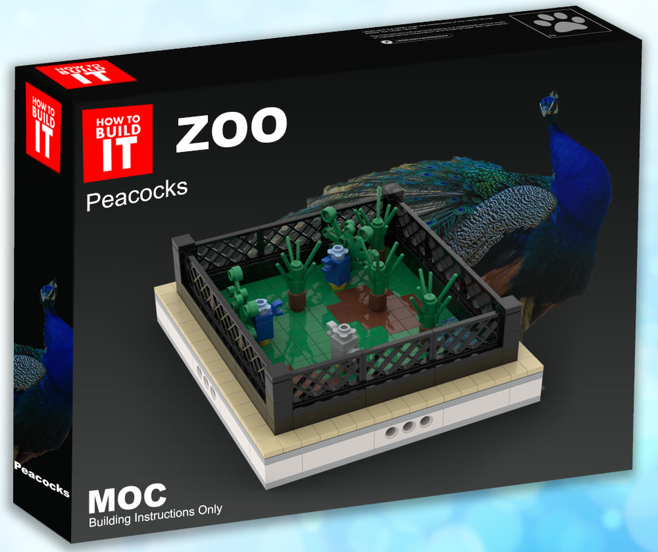 MOC-51150-1: Peacock | Mini Modular ZOO