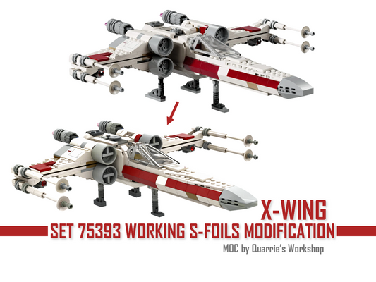 T-65 X Wing (Set 75393 Working S-Foils Modification)