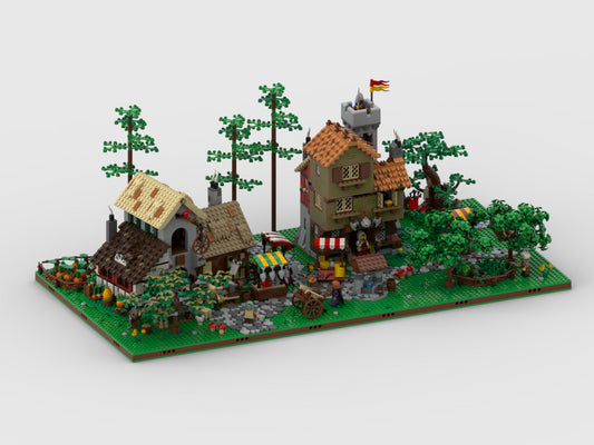 MOC-176744-1: Medieval Town Diorama - Display For Set 10332 Medieval Town Square