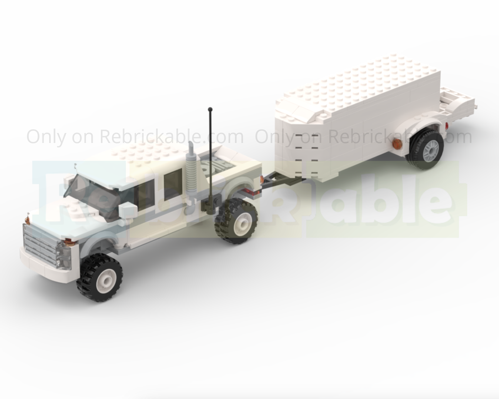 Crew Cab Truck With Custom Trailer!