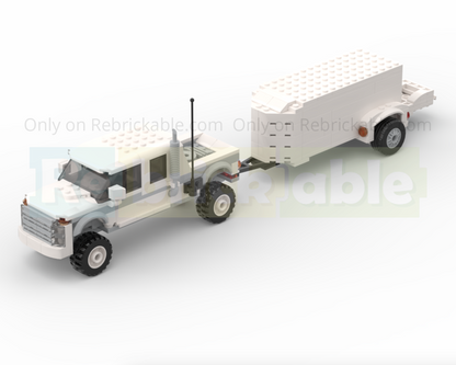 Crew Cab Truck With Custom Trailer!
