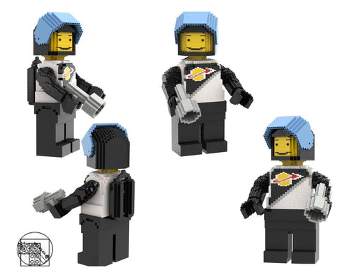 Maxi Figure Black And White Space Man With Space Torch