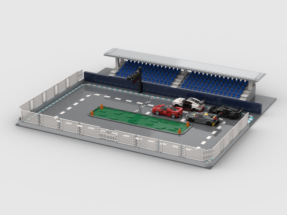 Modular Car Racing Stadium + Display For 4 Speed Champions Models