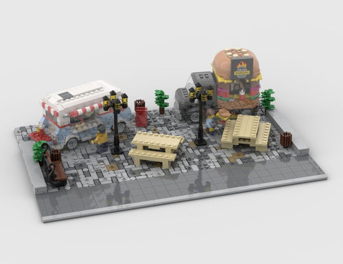 Modular Food Truck Area - Display For Sets 60404 + 40681
