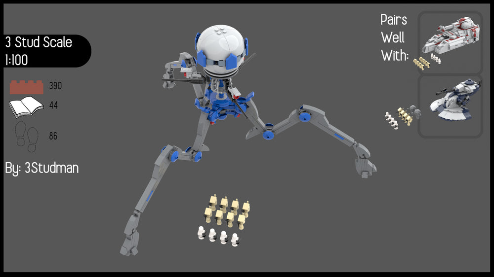 3 Stud Scale Octuparra Tri Droid